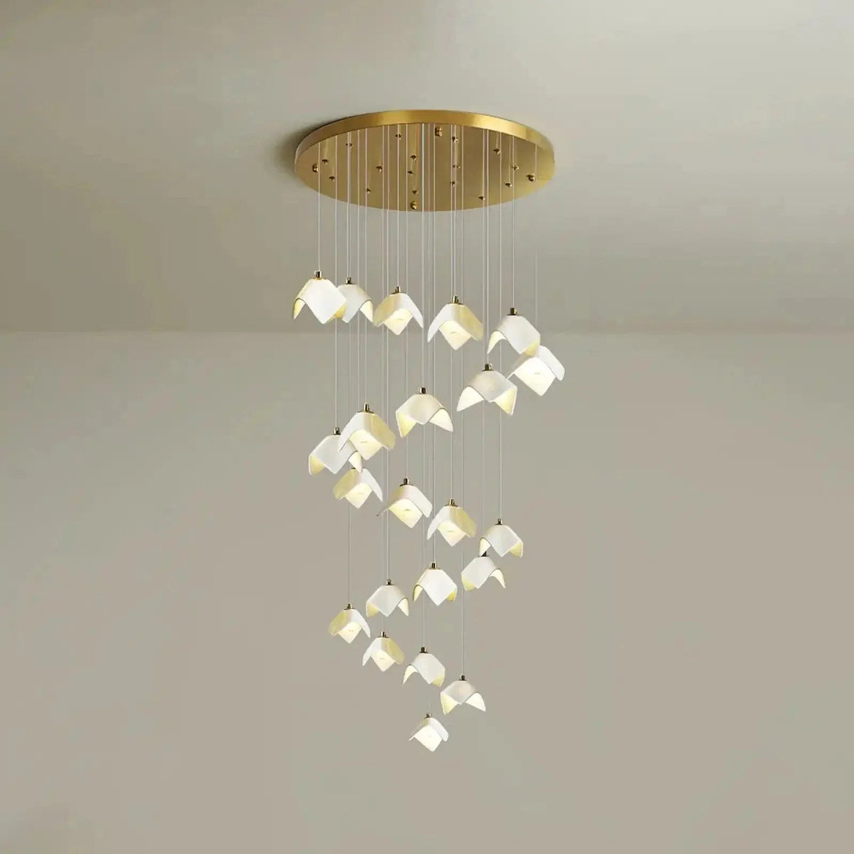 Orlani Bloom Cascade Stairs Chandelier - Zelno Lighting