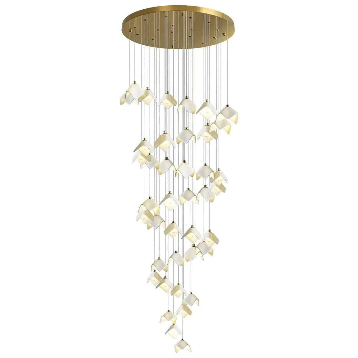 Orlani Bloom Cascade Stairs Chandelier - Zelno Lighting