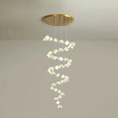 Orlani Bloom Cascade Stairs Chandelier - Zelno Lighting