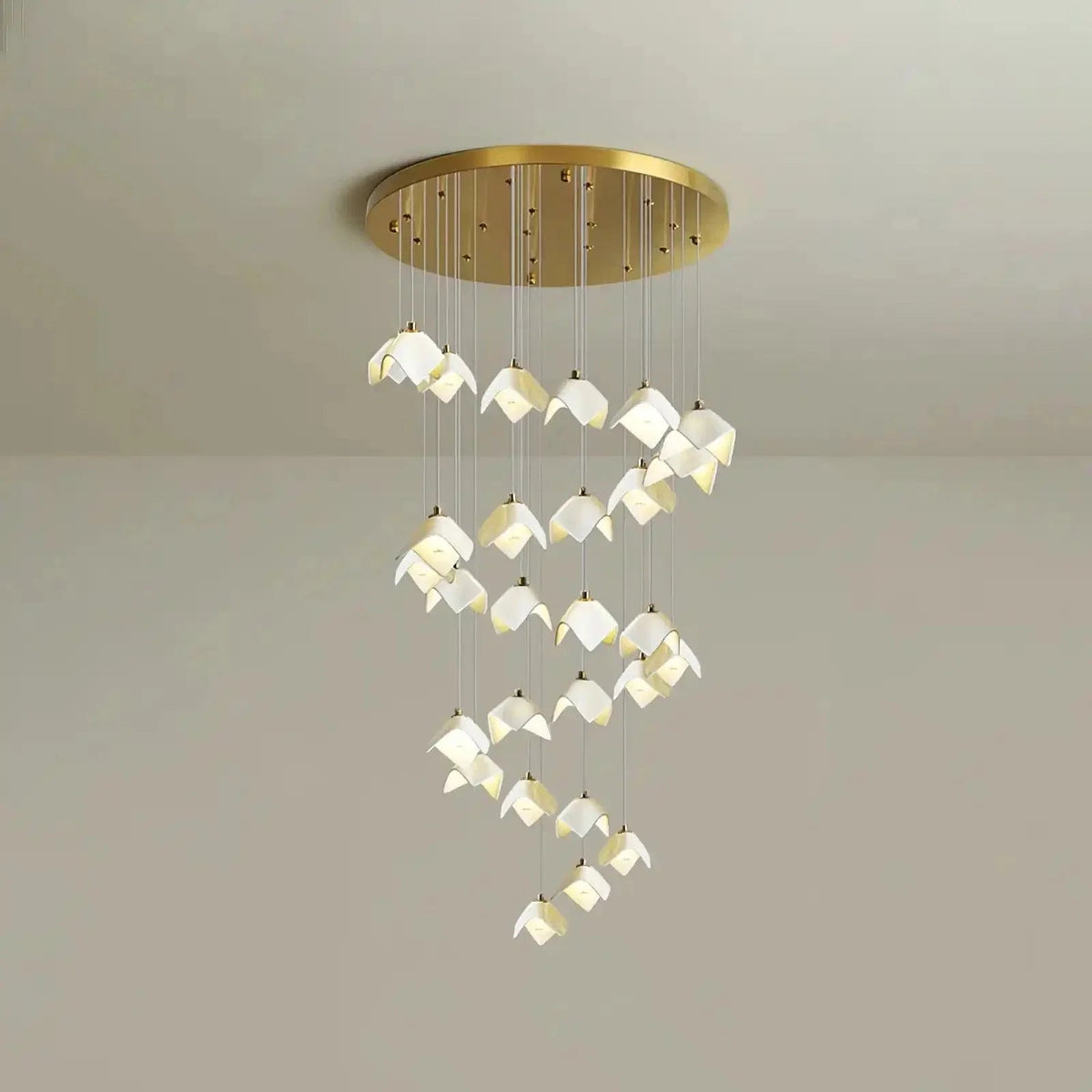 Orlani Bloom Cascade Stairs Chandelier - Zelno Lighting