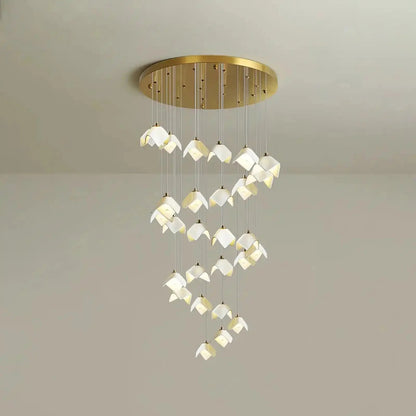 Orlani Bloom Cascade Stairs Chandelier - Zelno Lighting