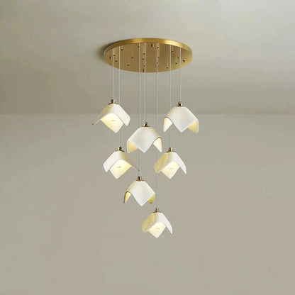 Orlani Bloom Cascade Stairs Chandelier - Zelno Lighting