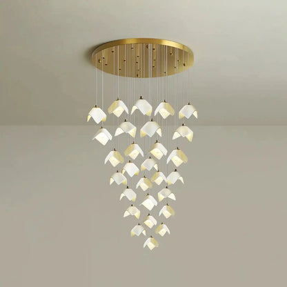Orlani Bloom Cascade Stairs Chandelier - Zelno Lighting