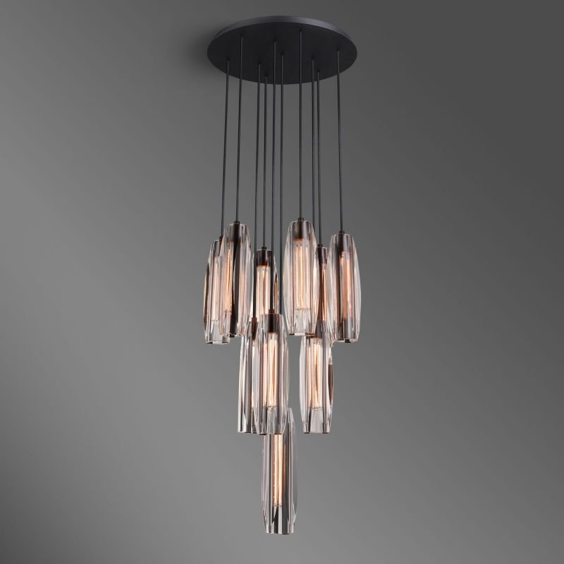 Osleride 10 Light Circular Chandelier - Zelno Lighting