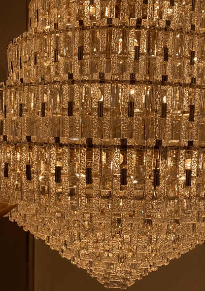 Oversized Luxury Crystal Entryway Chandelier & Foyer Chandelier in Gold Finish - Zelno Lighting