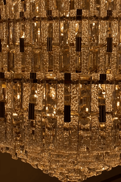Oversized Luxury Crystal Entryway Chandelier & Foyer Chandelier in Gold Finish - Zelno Lighting