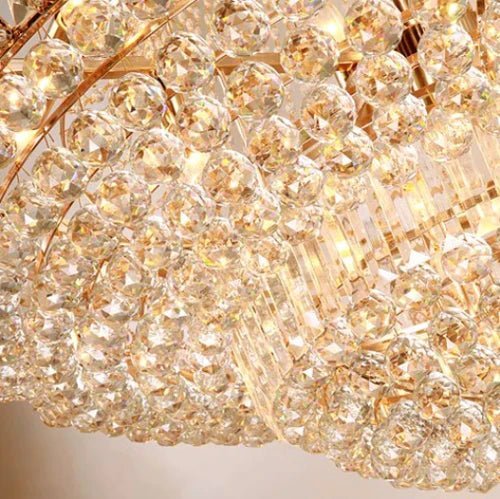 Oversized Luxury Multi-layers Gold Crystal Chandelier For High-ceiling Living Room/Foyer - Zelno Lighting