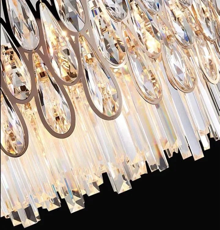 Oversized Multi-layers Luxury Creative Art Crystal Chandelier for Foyer/Staircase/Hallway - Zelno Lighting