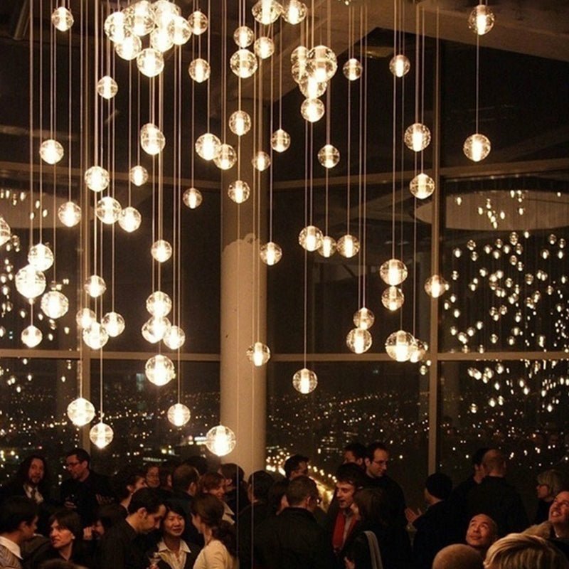 Oversized Nordic Art Round Air Bubbles Pendant Chandelier for Stairs/Spiral Staircase/Hotel Lobby - Zelno Lighting