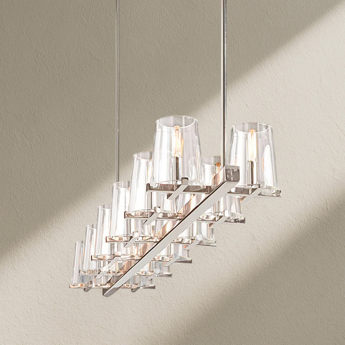 PAFZ Modern Linear Chandelier 49"60" - Zelno