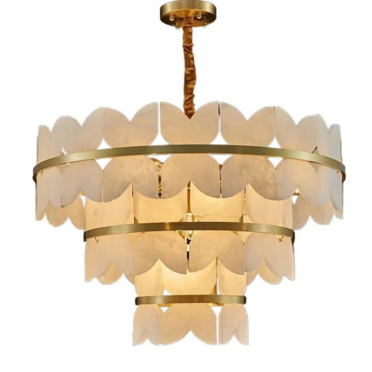 Patanga Alabaster Chandelier Light - Zelno Lighting