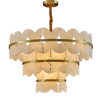 Patanga Alabaster Chandelier Light - Zelno Lighting