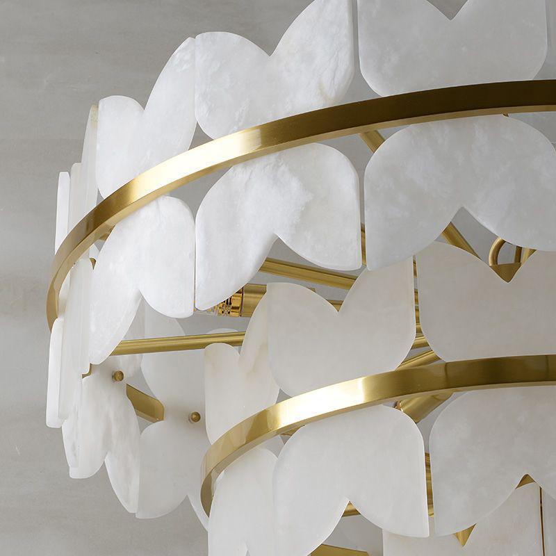 Patanga Alabaster Chandelier Light - Zelno Lighting