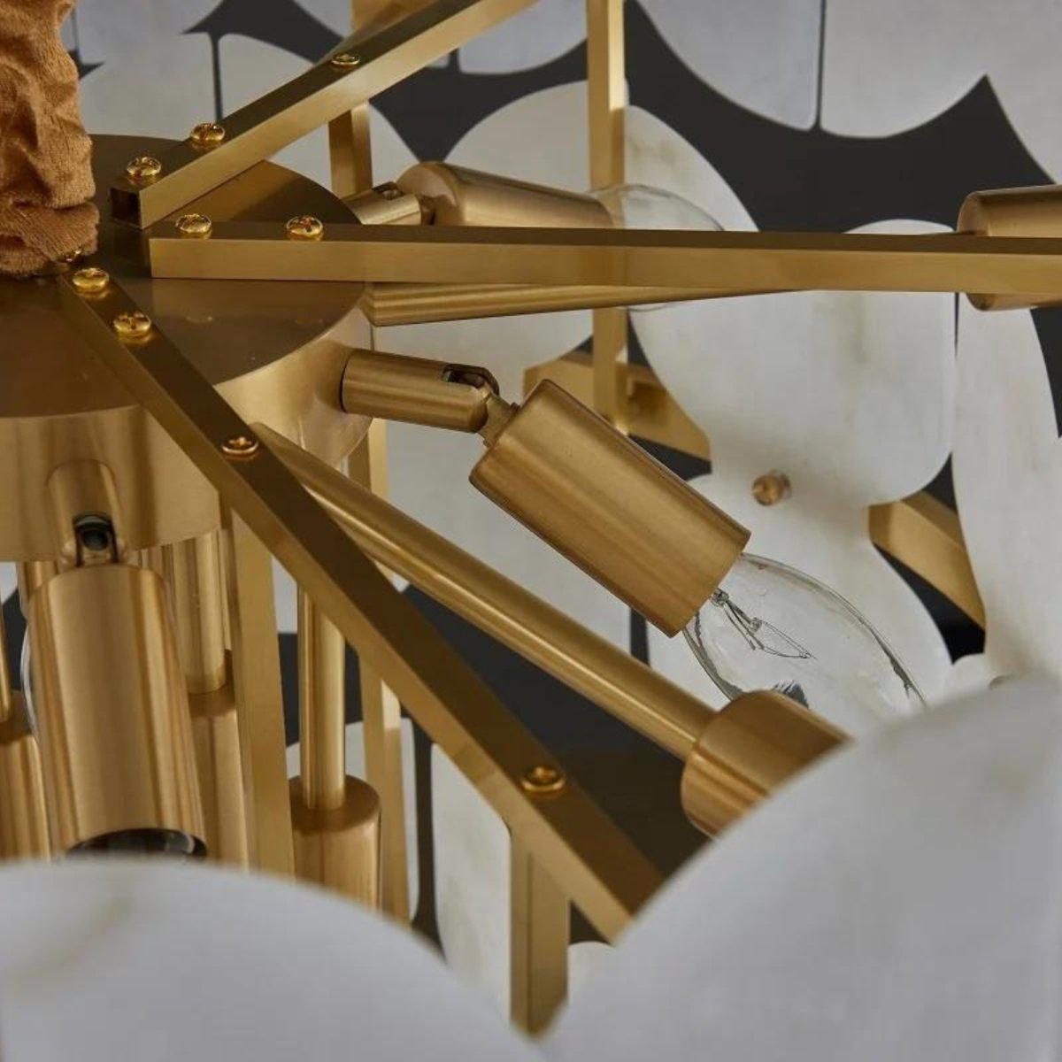 Patanga Alabaster Chandelier Light - Zelno Lighting