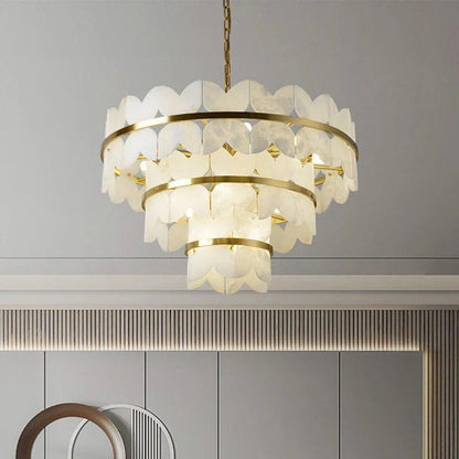 Patanga Alabaster Chandelier Light - Zelno Lighting