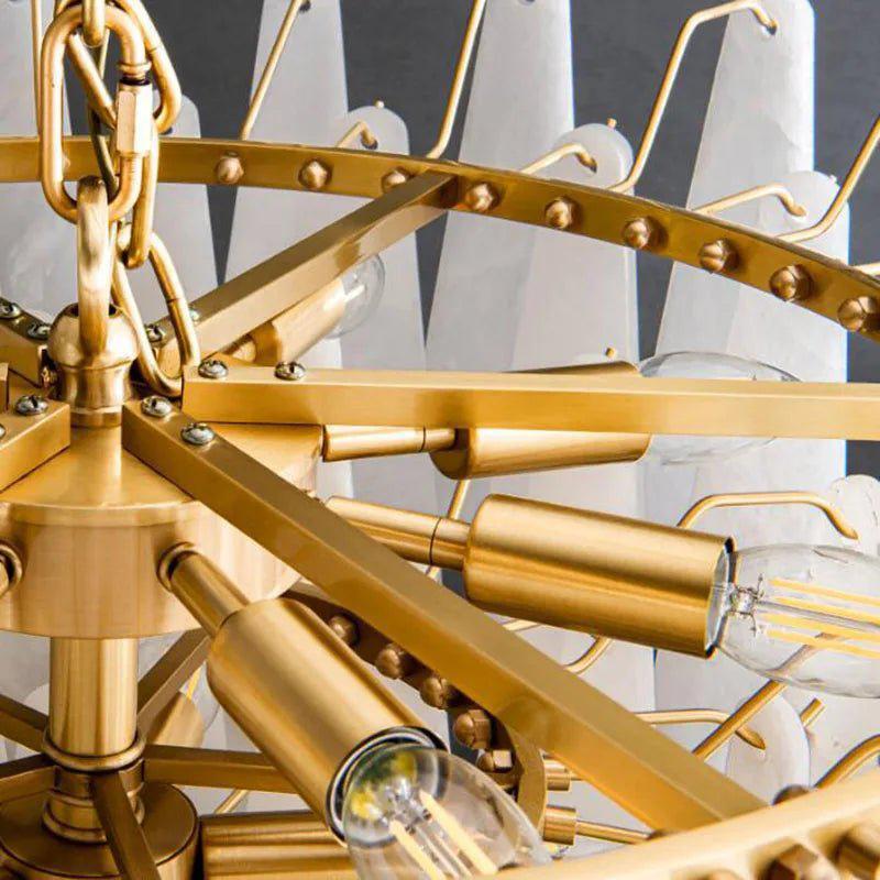 Patra Alabaster Chandelier Light - Zelno Lighting
