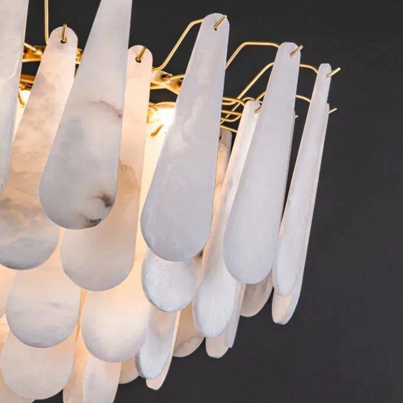 Patra Alabaster Chandelier Light - Zelno Lighting