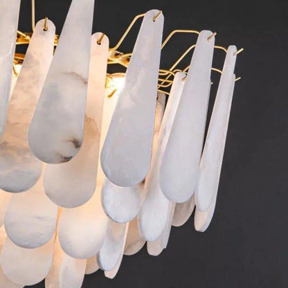 Patra Alabaster Chandelier Light - Zelno Lighting