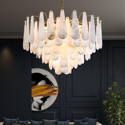 Patra Alabaster Chandelier Light - Zelno Lighting