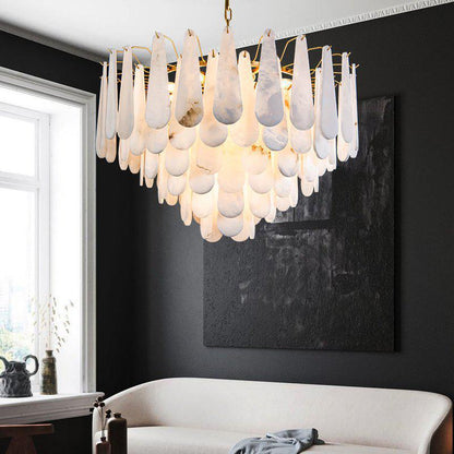 Patra Alabaster Chandelier Light - Zelno Lighting