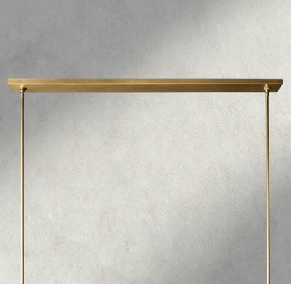 Pauillac Fabric Shade Linear Chandelier 49", 60" - Zelno Lighting
