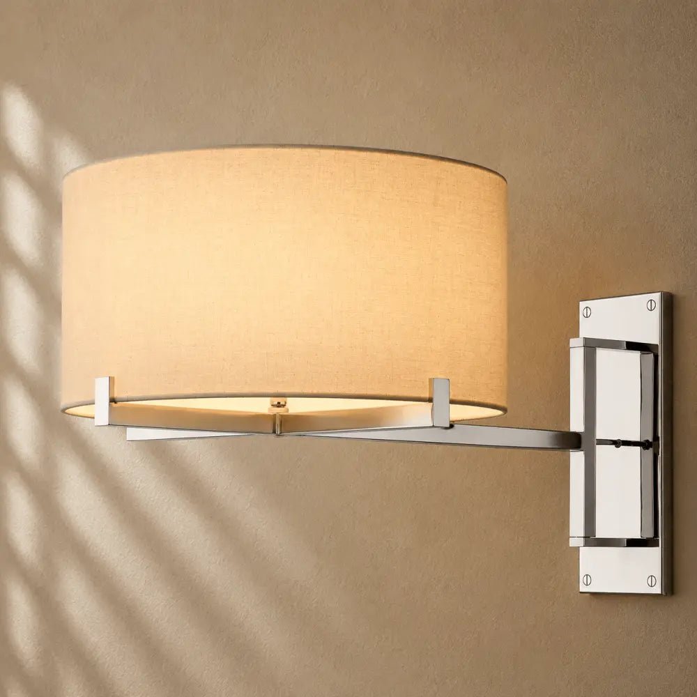 Pauillacia Drum Shade Swing-Arm Sconce - Zelno