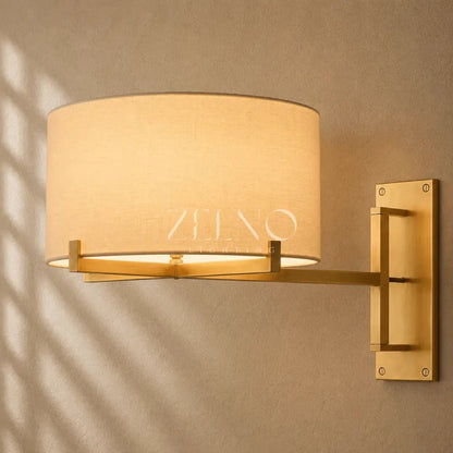 Pauillacia Drum Shade Swing-Arm Sconce - Zelno