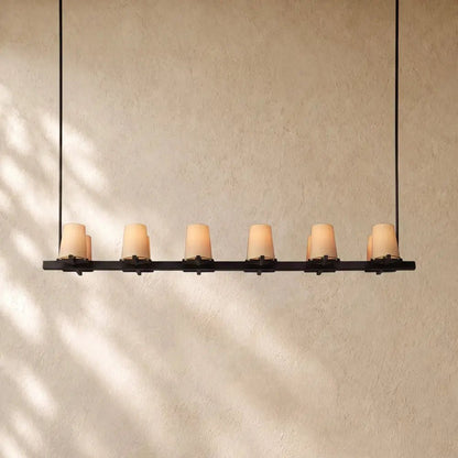 Pauillacia Fabric Shade Linear Chandelier - Zelno