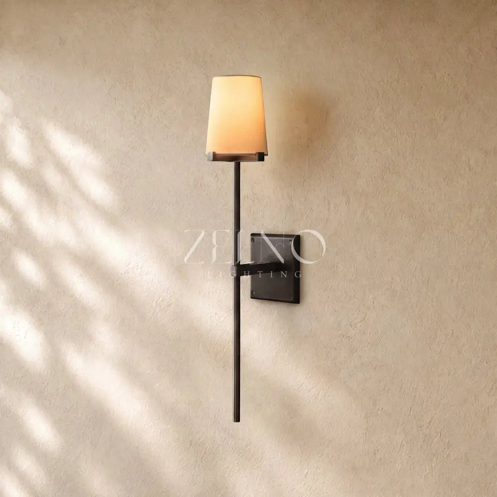 Pauillacia Fabric Shade Torch Sconce - Zelno