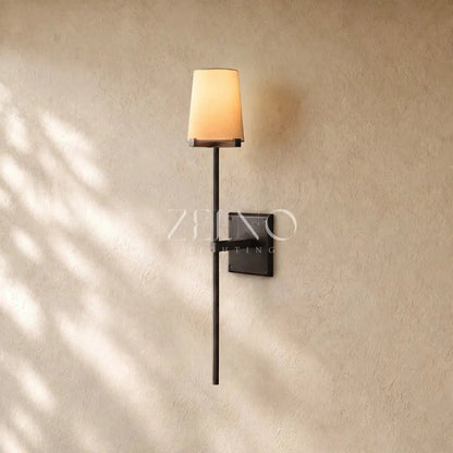 Pauillacia Fabric Shade Torch Sconce - Zelno