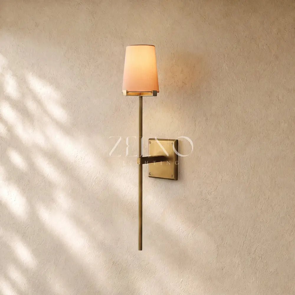Pauillacia Fabric Shade Torch Sconce - Zelno