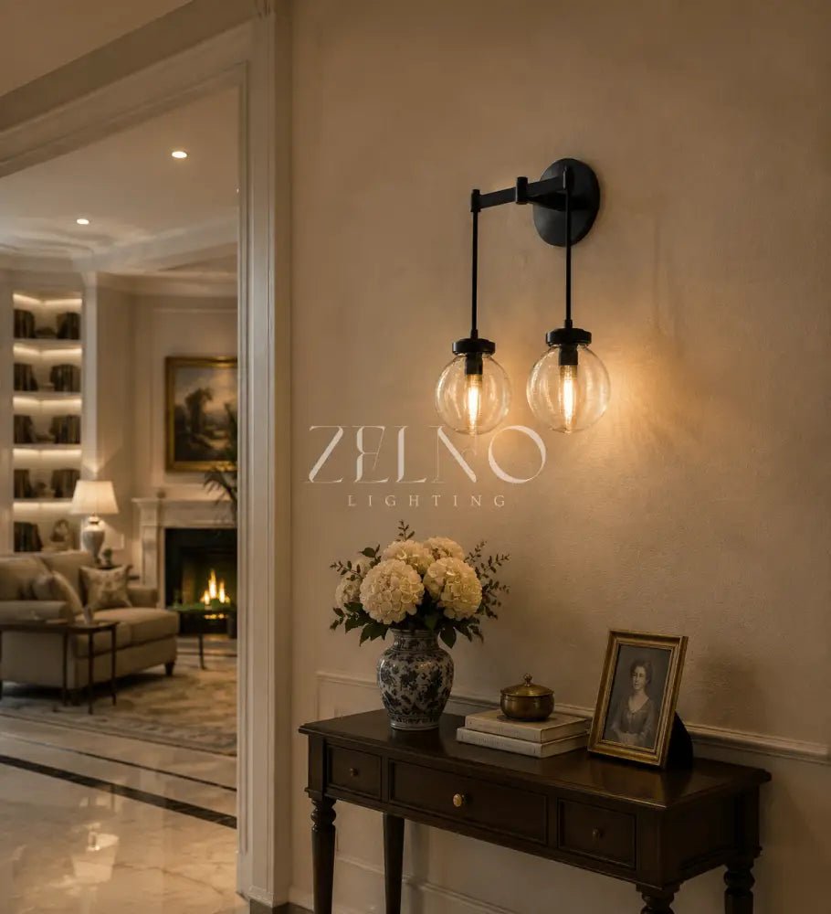 Pearly Double Sconce - Zelno