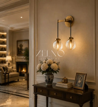 Pearly Double Sconce - Zelno