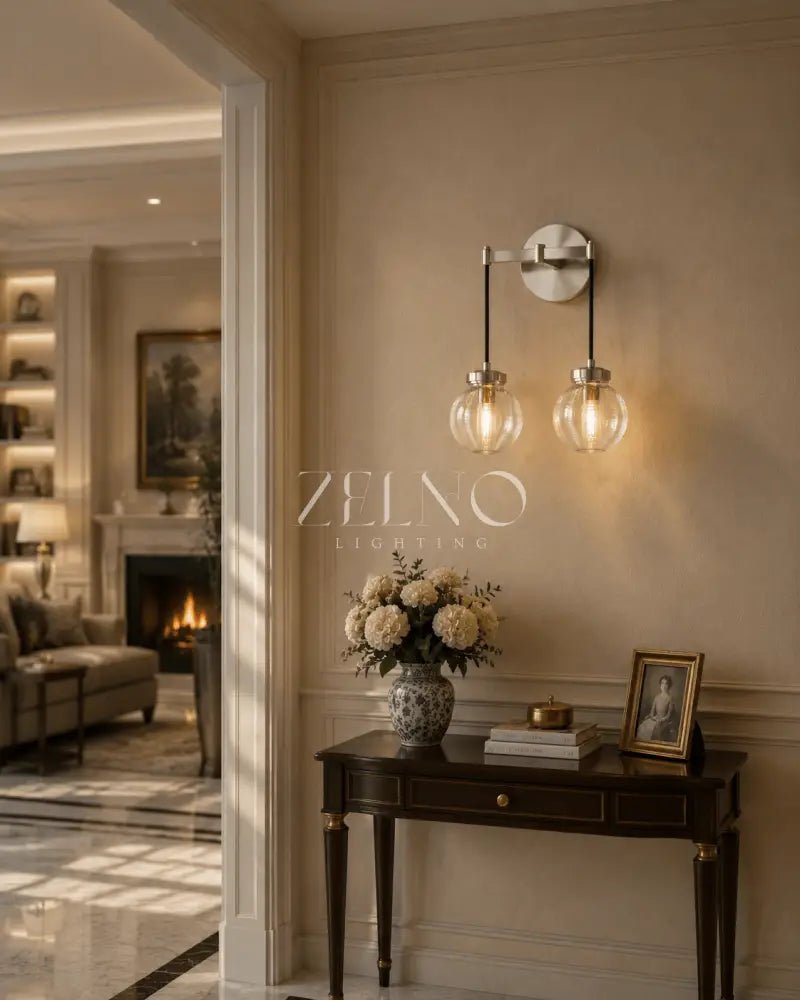 Pearly Double Sconce - Zelno