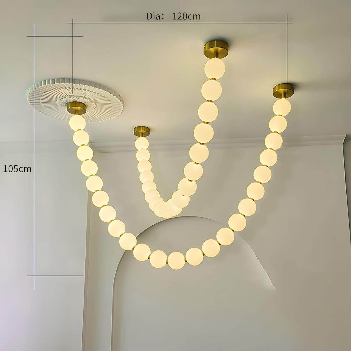 Perlina Necklace Combination Chandelier - zelnolighting