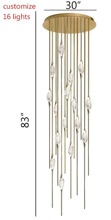 Pezzo Crystal Chandelier 21"H - Zelno Lighting