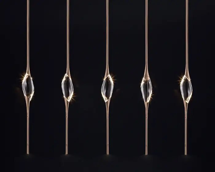 Pezzo Crystal Linear Chandelier 51" 59" - Zelno Lighting