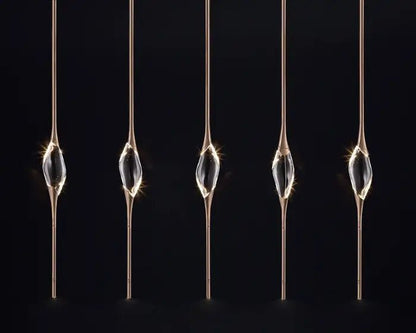 Pezzo Crystal Linear Chandelier 51" 59" - Zelno Lighting