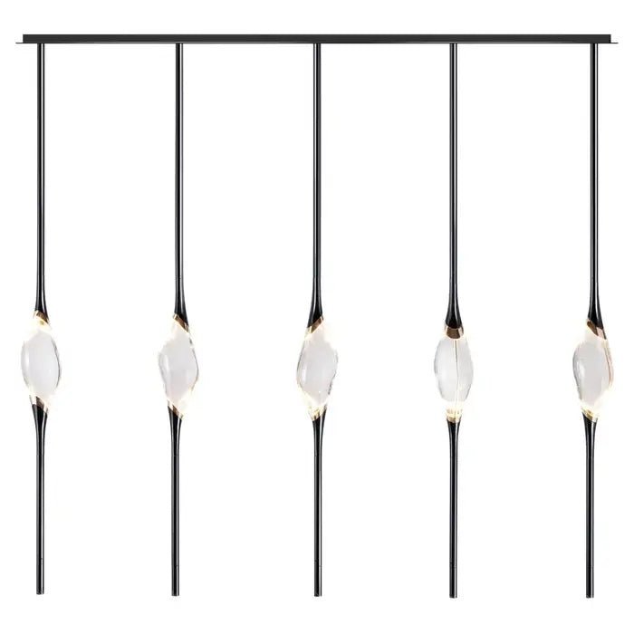 Pezzo Crystal Linear Chandelier 51" 59" - Zelno Lighting