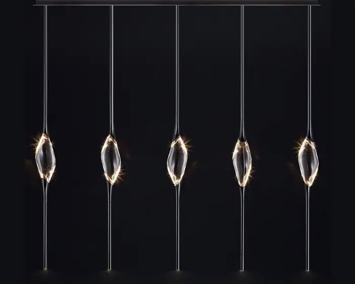Pezzo Crystal Linear Chandelier 51" 59" - Zelno Lighting