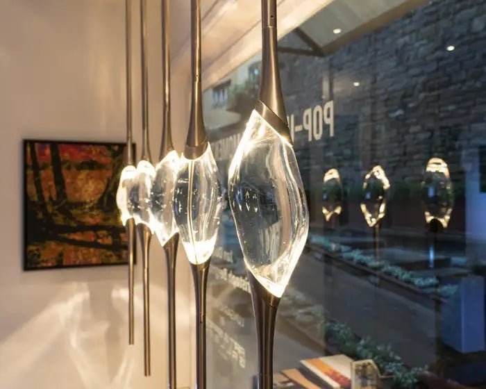 Pezzo Crystal Linear Chandelier 51" 59" - Zelno Lighting