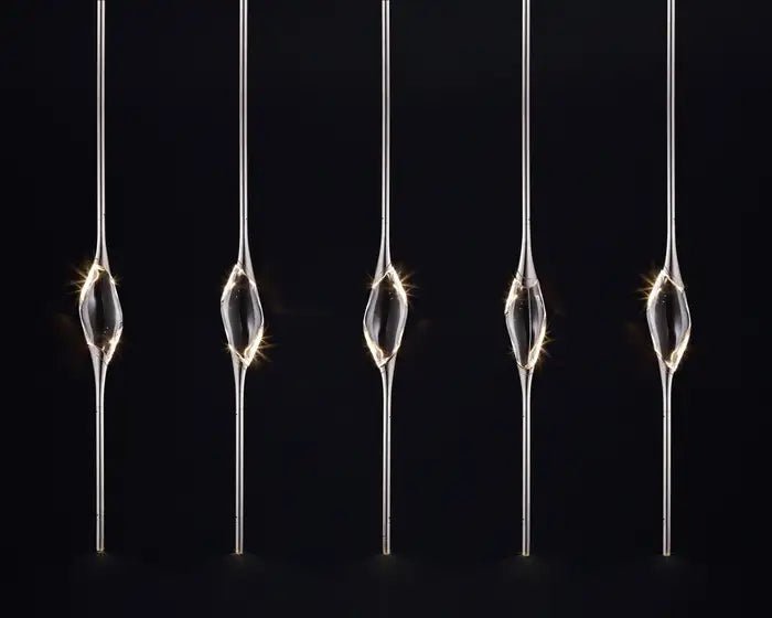 Pezzo Crystal Linear Chandelier 51" 59" - Zelno Lighting