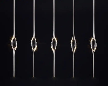 Pezzo Crystal Linear Chandelier 51" 59" - Zelno Lighting