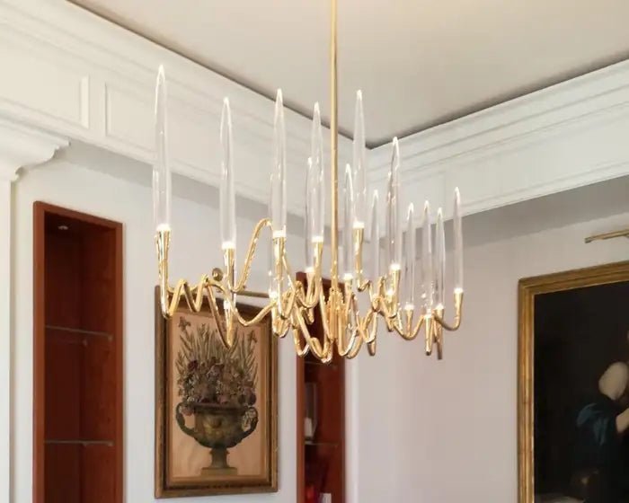 Pezzo Crystal Long Chandelier L78'' 59'' 40'' - Zelno Lighting
