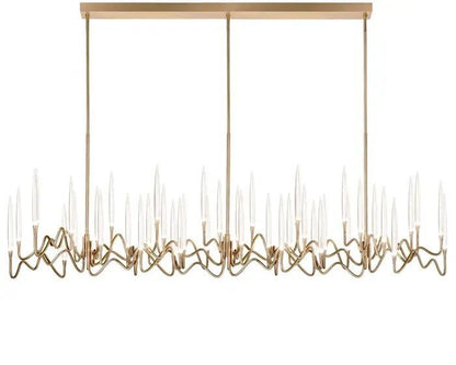 Pezzo Crystal Long Chandelier L78'' 59'' 40'' - Zelno Lighting