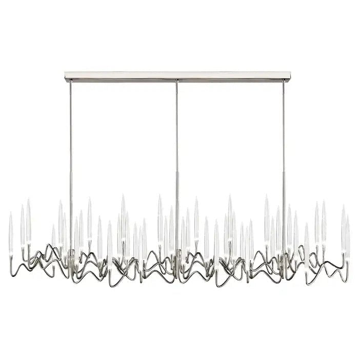 Pezzo Crystal Long Chandelier L78'' 59'' 40'' - Zelno Lighting