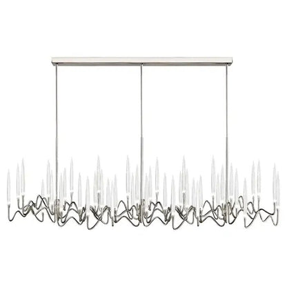 Pezzo Crystal Long Chandelier L78'' 59'' 40'' - Zelno Lighting