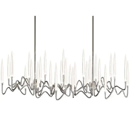 Pezzo Crystal Long Chandelier L78'' 59'' 40'' - Zelno Lighting