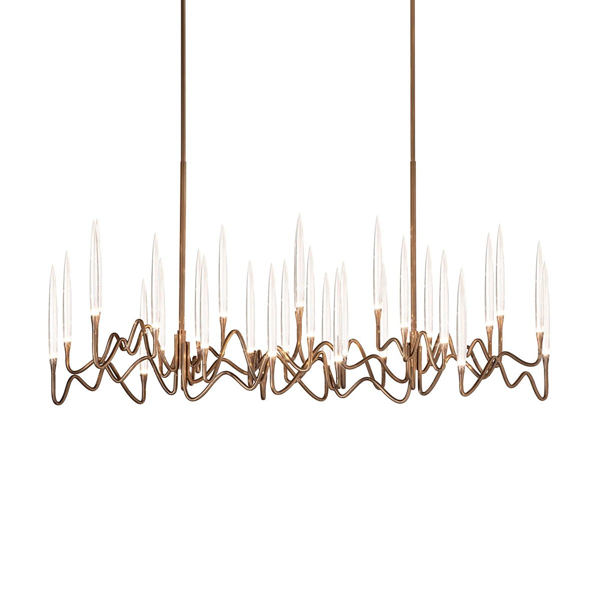 Pezzo Crystal Long Chandelier L78'' 59'' 40'' - Zelno Lighting