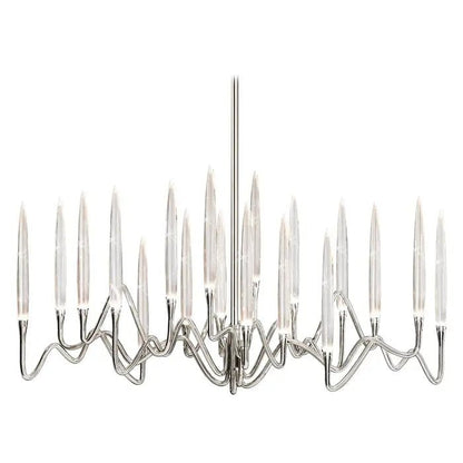 Pezzo Crystal Long Chandelier L78'' 59'' 40'' - Zelno Lighting